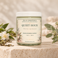 Quiet Hour 7 oz hand-poured candle with White Tea and Spa Botanicals fragrance